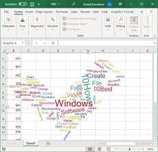 how to create a word cloud in excel