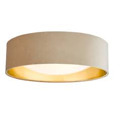 Viera Taupe Gold Flush Ceiling Light