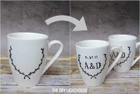 diy sharpie mugs wedding gift idea
