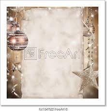 Free Art Print Of Christmas Background With Blank Paper Freeart