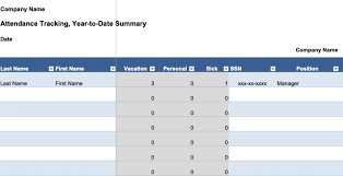 employee attendance tracker excel