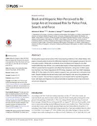 Pdf Black And Hispanic Men Perceived To Be Large Are At