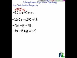 Solving Linear Equations Involving The