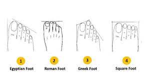 شكل اصابع القدم