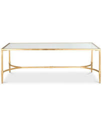 Antwan Rectangle Brass Glass Coffee Table