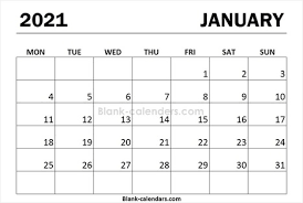You put the remaining days like the 30 or 31 into the top left boxes which initially where blank! Print Blank January Calendar 2021 Cute 2021 C