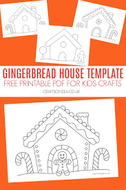 Gingerbread House Craft Template Free