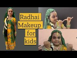 radhai makeup for kids krishna