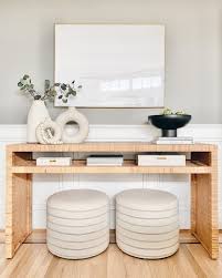 style a console table with simple decor