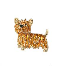 Amazon Com Pin Brooch Love Cute Blonde Small Dogs Yorkie