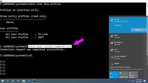 connect wi fi with command windows 10