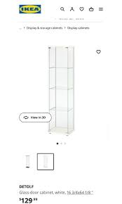Ikea Detolf Cabinet White Furniture