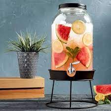 Glass Beverage Dispenser With Stand