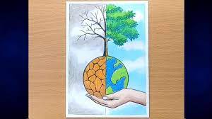 how to draw save water save nature step
