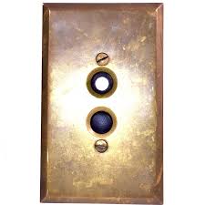 Antique Push Button Light Switch W Brass Cover
