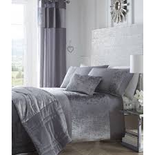 boulevard grey crushed velvet bedding