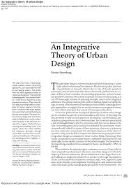 Pdf An Integrative Theory Of Urban Design