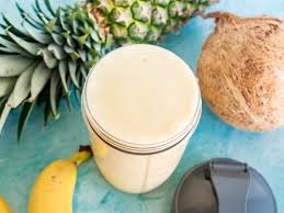 high protein banana colada smoothie