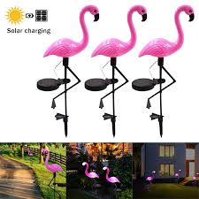 Solar Flamingo Lawn Lamp Outdoor Garden