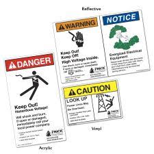 Ansi Nema Osha Safety Warning Labels