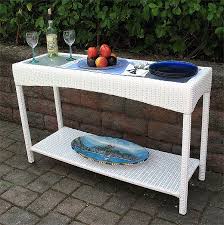 Caribbean Resin Wicker Serving Console