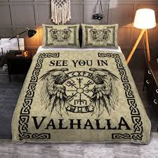 Valhalla Ravens Quilt Bedding Set