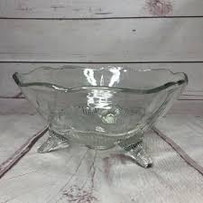 Lancaster Depression Glass 3 Toed Bowl