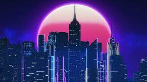 373438 synthwave city retro neon 4k
