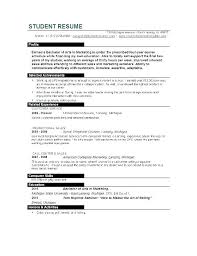 College Student Resume Template Free Graduate Sample Recent Examples