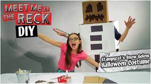 DIY Stampy's Snow Golem Halloween Costume! - Meet Me at the Reck - YouTube