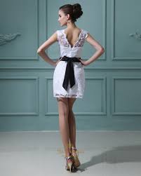 Black fancy pattern plays on contrast on white background. Short Wedding Dresses Black And White Bestweddingdresses