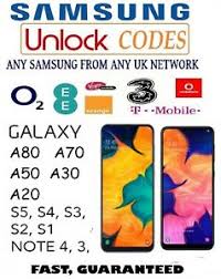 To lock the display, press the pwr/lock key on the side of your phone. Unlock Code Samsung Galaxy A70 A50 A20 A10 S9 S8 S7 S6 S5 O2 Ee Vodafone Network Ebay