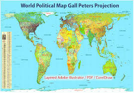 world political map printable cdr 01 in