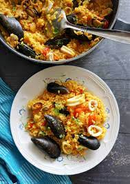 easy seafood paella recipe my