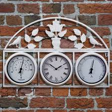 garden wall clock cream van meuwen
