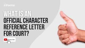 official character reference letter for