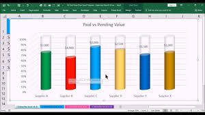 3d Test Tube Chart In Ms Office Excel 2016 Creative Excel Chart
