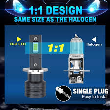 2pcs 60w h1 led headlight bulbs h3 led