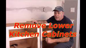 how to remove lower kitchen cabinets