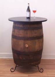 Whiskey Barrel Table 30 Top Stand Wine