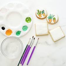 Painted Succulent Cookies How To