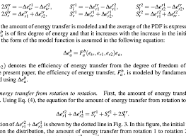 energy transfer between each degree