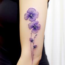violet flower tattoo designs meaning