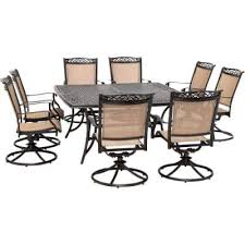 square patio dining set seats 8 top