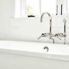 henry exposed wall mounted tub filler