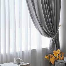 funkier gray crushed sheer curtain with