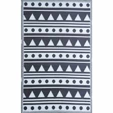 Black And White Printed Outdoor Rugs
