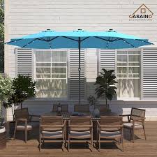 Casainc 15 Ft Steel Patio Double Side