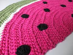 half circle watermelon rug crochet