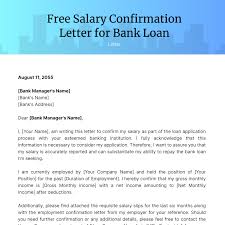 salary confirmation letter for bank
